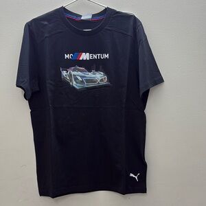 Puma Black Short Sleeve Tee with Motorsport Graphic